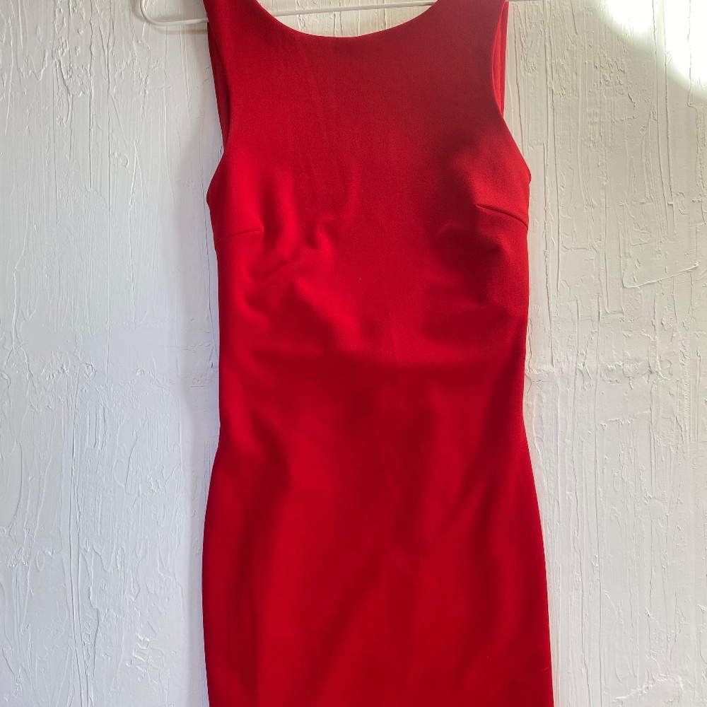 Lulu’s Open Back Red Mini Dress